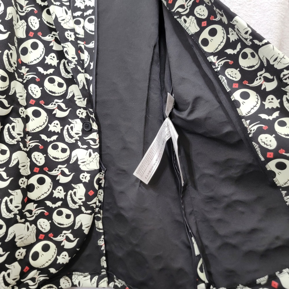 Disney Parks Nightmare Before Christmas Glow In Dark Jack Skellington Blazer LG - Picture 15 of 16